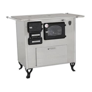 Imagem de Fogão A Lenha C Forninho C Caixa Dir. Inox Fornos Pinhal N2