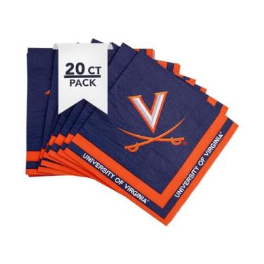 Imagem de Desert Cactus Guardanapos descartáveis University of Virginia Cavaliers UVA Wahoos 20 unidades 2 camadas 33.0 cm Square Party Celebration (Design A)