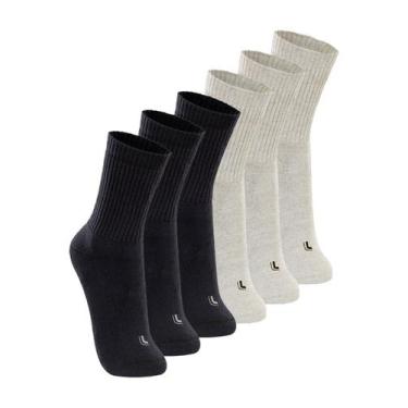 Imagem de Kit com 6 Pares de Meias Esportiva Cano Longo Lupo 3250-001 Colorido, 