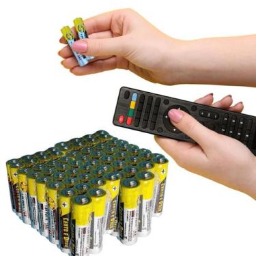 Imagem de Kit 60 Pilhas Comum Tamanho AA Formato Cilindrico Voltagem 1,5V - Maxx