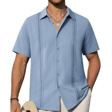 Imagem de Camisa de manga curta Alimens & Gentle Guayabera para homens