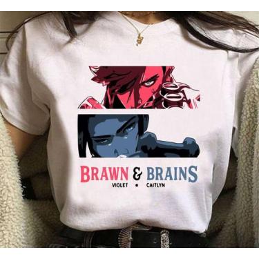 Imagem de Camiseta Arcane Vi Caitlyn Unissex, Branco, GG