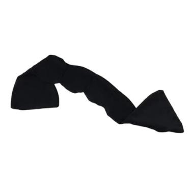 Imagem de FashionCha Máscara de dormir com peso, confortável, respirável e macia, ideal para dormir durante voos longos, cochilos, viagens e meditação, Preto