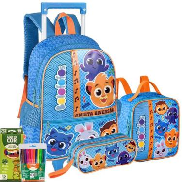 Imagem de Kit Mochila Escolar Infantil Youtubers Bolofofos Lançamento - Clio