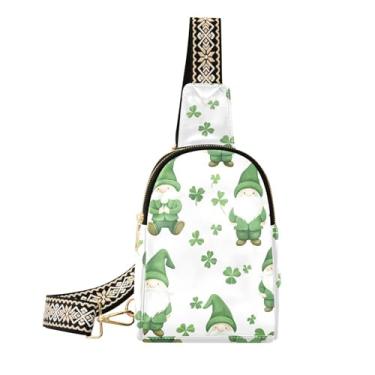 Imagem de CEBUGI Bolsa tiracolo feminina de couro com alça transversal para o dia de São Patrício para caminhadas, viagens ao ar livre