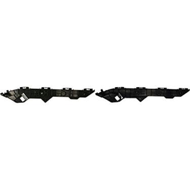Imagem de Conjunto de suporte de para-choque DAT Auto Parts de duas peças de substituição para Toyota Corolla preto traseiro esquerdo lado do passageiro direito par TO1142101 TO1143101
