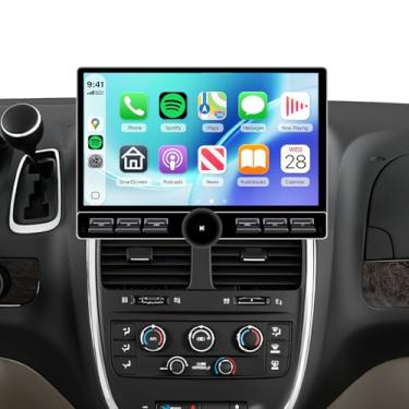 Imagem de 8 núcleos 4G + 64G para Dodge Grand Caravan/Chrysler Town & Country/Grand Voyager Car Stereo Wireless Carplay/Android Auto 25.7 cm QLED Touchscreen, botão de botão único, tipo C/USB, GPS WiFi