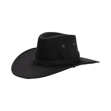 Imagem de Chapéu De Cowboy Vintage Ajustável Com Cordão Estilo Clássico Ocidenta