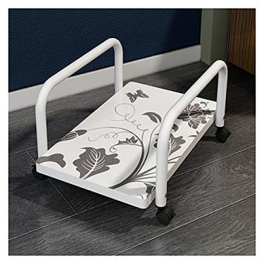 Imagem de U5GAAALPPQ9 Suporte de CPU Suporte de CPU Suporte de carrinho de PC, suporte de CPU Torre de mesa móvel PC suporte rodízio, com 4 rodas giratórias (3 cores) Suporte de CPU (Cor: Cor primária) (Padrão)