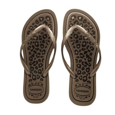 Imagem de Chinelo Feminino Havaianas Animal Print, Cappuccino, 37/38