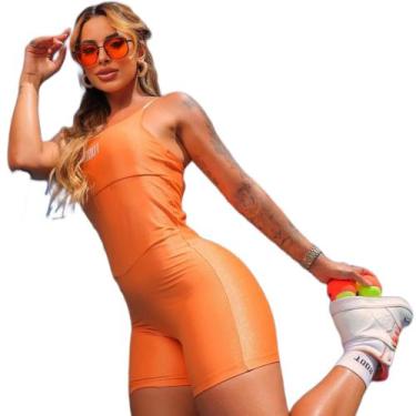 Imagem de Macaquinho de Treino Glow Fitness Academia Boot Training Brasil, Laran