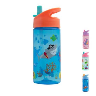 Imagem de Garrafinha Infantil com Canudo Retrátil Higiênica Divertida Buba, Pira