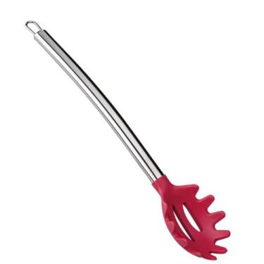 Imagem de Pegador de Massa Macarrão Silicone Cabo Inox 32,5cm Grande - clink, ve