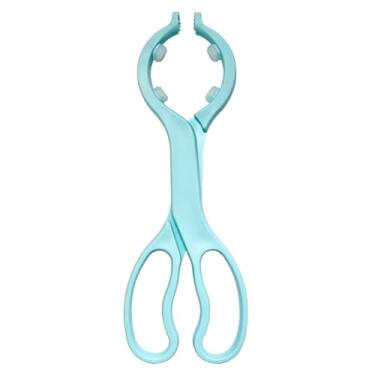 Imagem de Pinça de mamadeira, suporte de clipe de mamadeira antiescaldante, design de tesoura, multifuncional (azul)