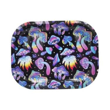 Imagem de Bandeja De Metal 7x5.5 Polegadas Em Folha De Flandres Para Cigarros E 