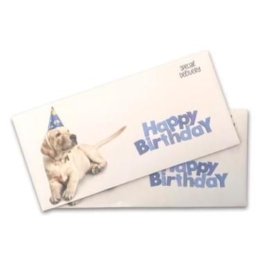 Imagem de Envelopes de dinheiro de aniversário, design de cachorro de aniversário pacote com 10, 20 ou 50. Armazena dinheiro, cheques ou vales-presente