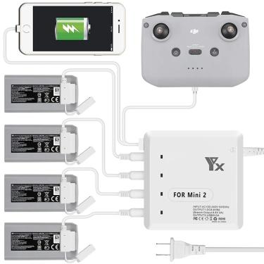 Imagem de Carregador Hub 4 Baterias de Drones DJI Mini 2, Mini 2 SE e SE