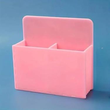 Imagem de Organizador Magnético Porta-Lápis - Suporte de Caneta para Quadro Branco, Geladeira e Superfícies Metálicas, Armazenamento Prático (Rosa)