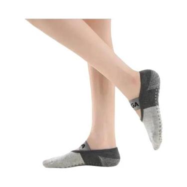Imagem de Meias Antiderrapantes De Algodão Para Yoga, Pilates, Dança E Fitness F