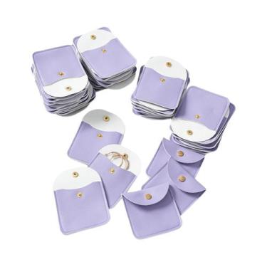 Imagem de Sacos De Embalagem De Joias Em Couro PU 50pcs Sacos De Presente Para C