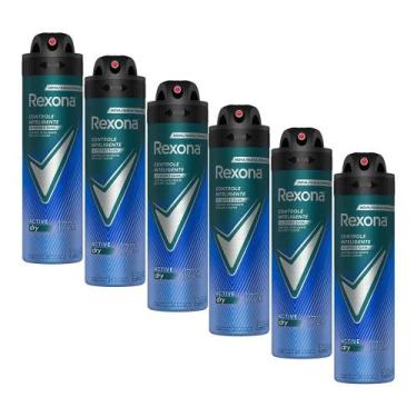 Imagem de Kit 6 Desodorantes Rexona Men Aerossol Antitranspirante Active 150ml