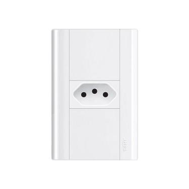 Imagem de Tomada Fame Modulare 2p+t 20a Com Placa 4x2 Branco