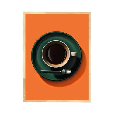Imagem de Impressão Em Tela De Café Expresso Estilo Bauhaus De Meio Século, Arte