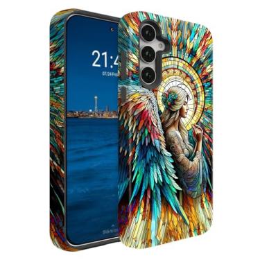 Imagem de BSMOSPER Compatível com Samsung Galaxy S25 FE 5G, capa protetora 2 em 1 de camada dupla resistente à prova de choque, Angel