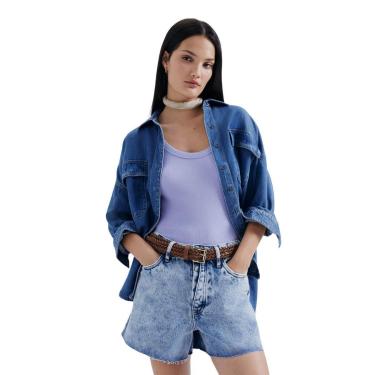Imagem de Shorts Jeans Hering Feminino Barra a Fio-Feminino