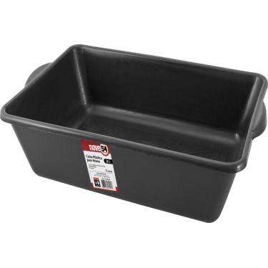 Imagem de Caixa plástica p/ massa 20 litros 60x37x14cm preta Nove54