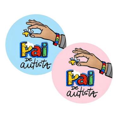 Imagem de 90 Adesivos Pai De Autista Dia Dos Pais Tea Autismo Inclusão - Bellart