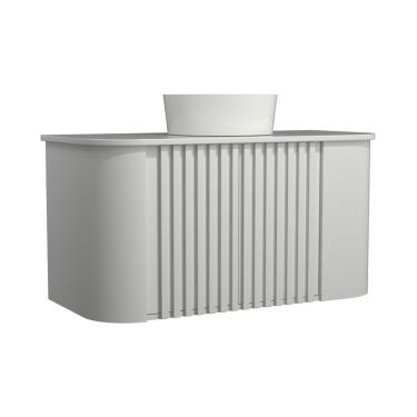 Imagem de Gabinete Suspenso Para Banheiro Luna 2p 100cm Branco