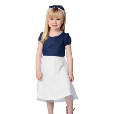 Imagem de Vestido Infantil Big Bless Cotton Jeans Menina-Feminino