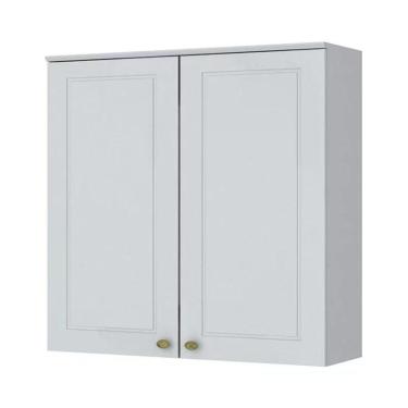 Imagem de Armário Aéreo 2 Portas 80cm Americana Branco - Móveis Henn Branco Hp