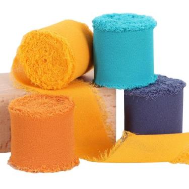 Imagem de Fita Decorativa TONIFUL 1,5" x 5 m 4 Rolos Chiffon