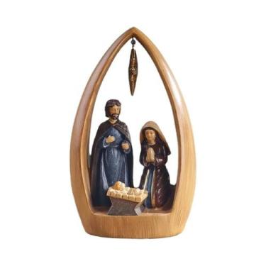 Imagem de Escultura Religiosa De Presépio Para Decoração De Casa Em Quartos, Sal