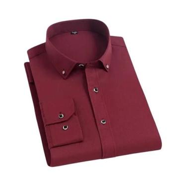 Imagem de Camisa Casual Branca Masculina De Manga Curta E Longa, Versão Coreana 