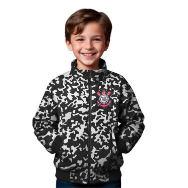 Imagem de Jaqueta Infantil Corinthians Blusa De Frio Camuflada Oficial