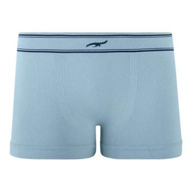 Imagem de Cueca Boxer Infantil Lisa sem Costura Azul Gelo - Zee Rucci, M