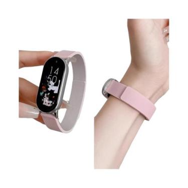 Imagem de Pulseira Magnética De Silicone Para Xiaomi Mi Band 10 9 8 - Acessório 