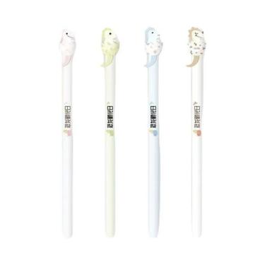 Imagem de Refil De Caneta Gel Com Design De Borboleta Em Gradiente Preto, 4 Peça