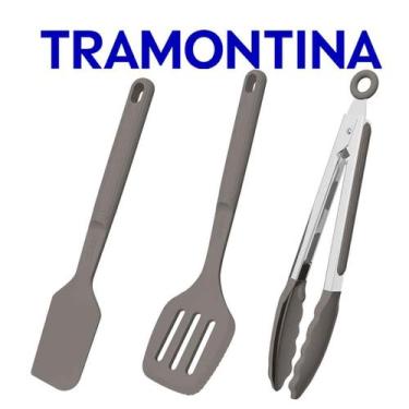Imagem de Jogo De Utensílios Tramontina Softta Em Silicone 3 Peças  Espátula  Es
