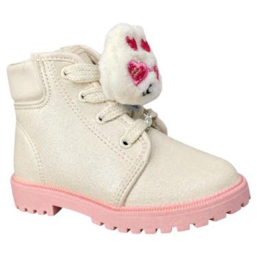 Imagem de Bota Infantil Molekinha Baby com Glitter Confortável, Antiderrapante e