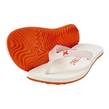 Imagem de Chinelo Kenner New Summer Pvc Borracha Laranja e Branco-Unissex