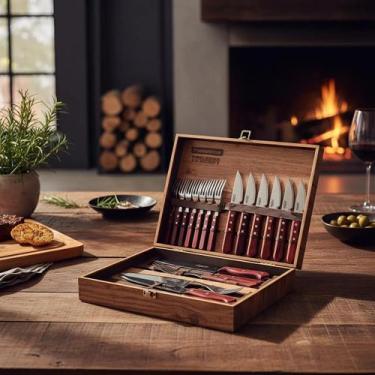 Imagem de Kit Churrasco Tramontina 15 Peças Kit P/ Presente Tramontina