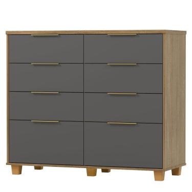 Imagem de Cômoda Grande para Quarto 8 Gavetas Density