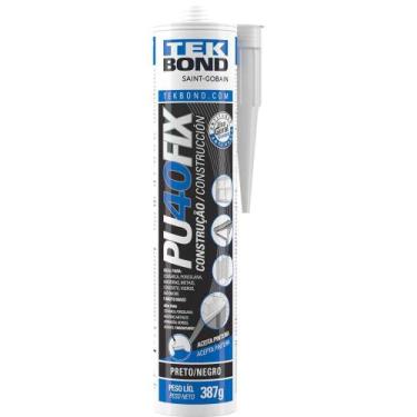 Imagem de Selante de Poliuretano, Preto, 387 g, PU 40 FIX Tekbond