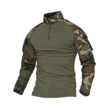 Imagem de Camiseta Tática De Manga Longa Camuflada Para Homens, Respirável, Para
