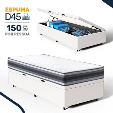 Imagem de Cama Box Baú com Colchão de Espuma D45 Double Face Territory Hellen Solteiro 88cm