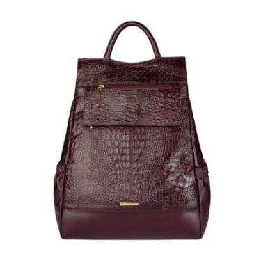 Imagem de Mochila antifurto de couro croco Suelen-Feminino